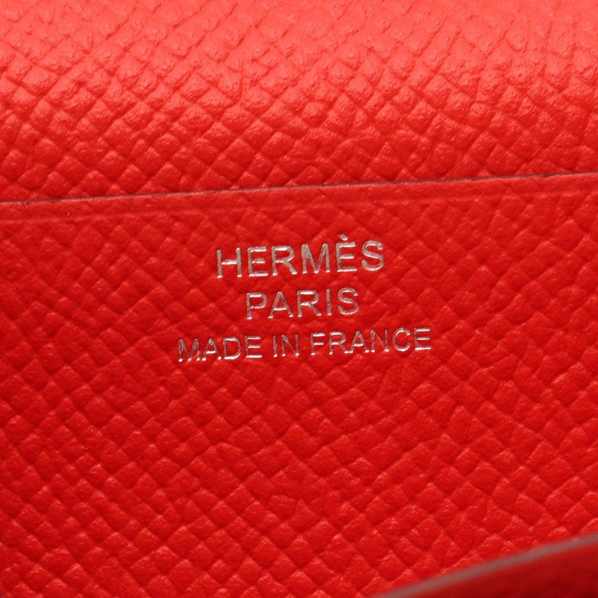 Hermes Bifold Wallet Bearn Soufflet Rouge Tomato Leather — view 5