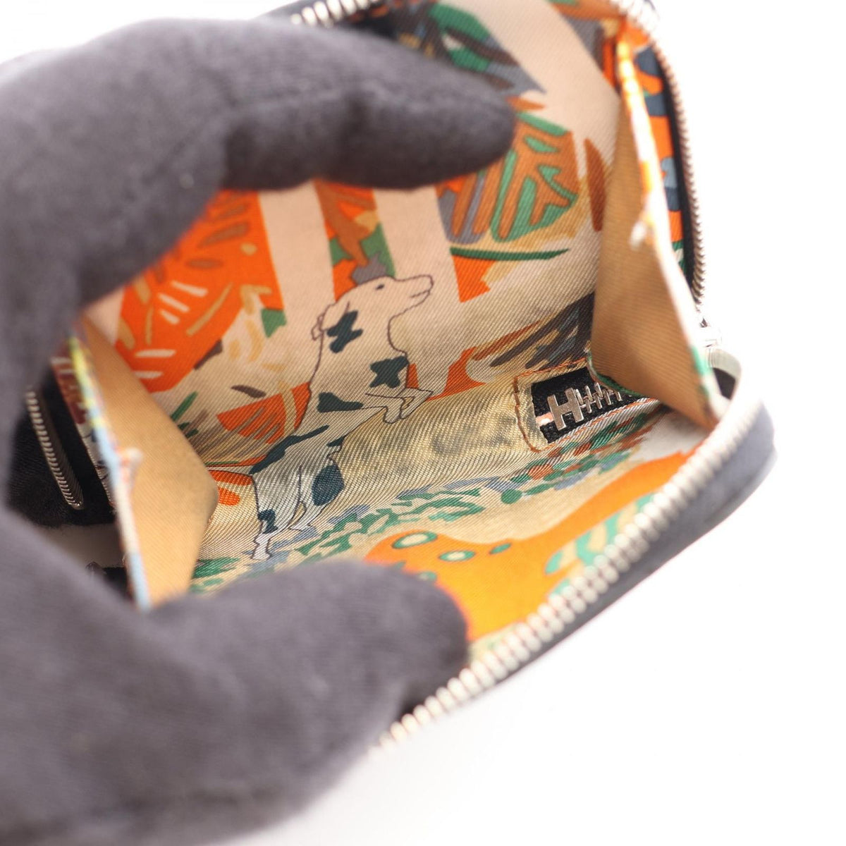 Hermes Coin Purse Azap Compact Mini Silk'in Black Leather — view 6