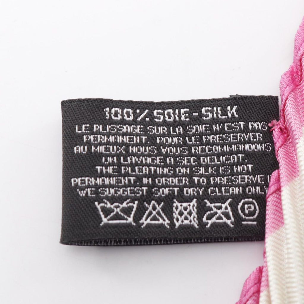 Chanel Scarf CC Logo Pleated Silk — view 3