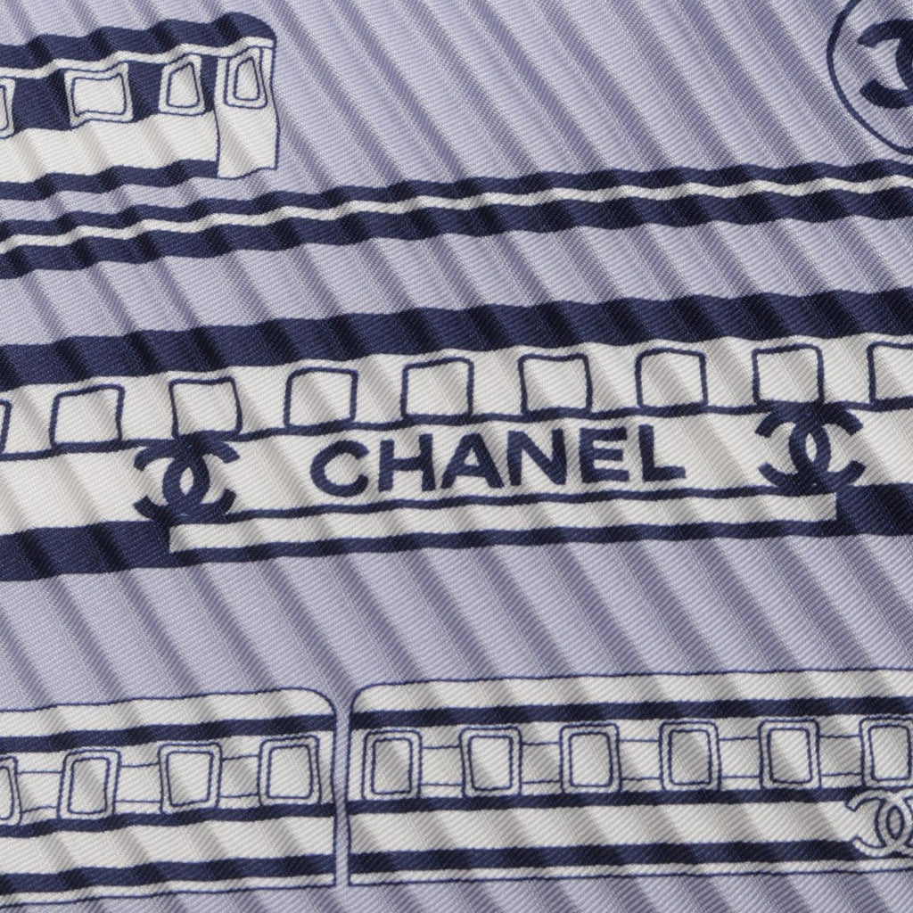 Chanel Scarf CC Logo Pleated Silk — view 4