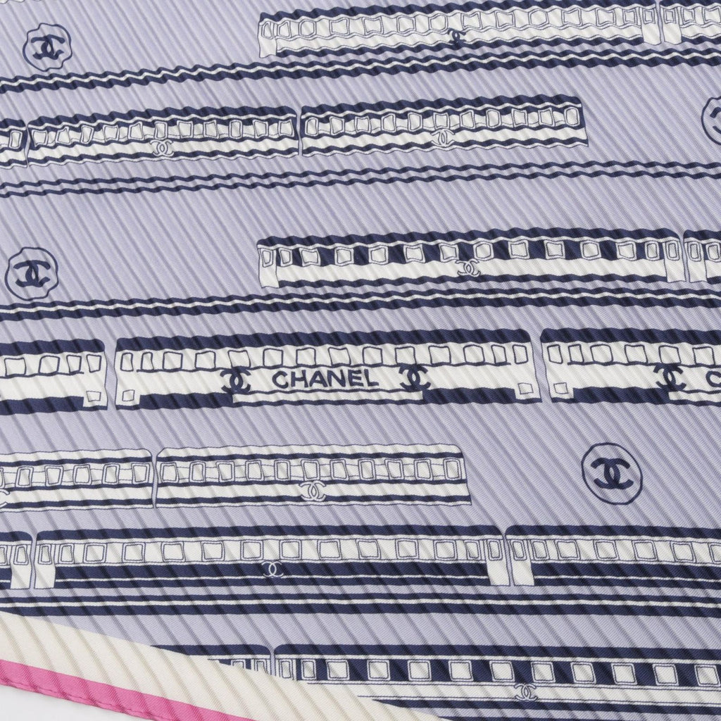 Chanel Scarf CC Logo Pleated Silk — view 5
