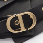 Dior Belt CD Logo Buckle Flower Embroidery Leather — view 6