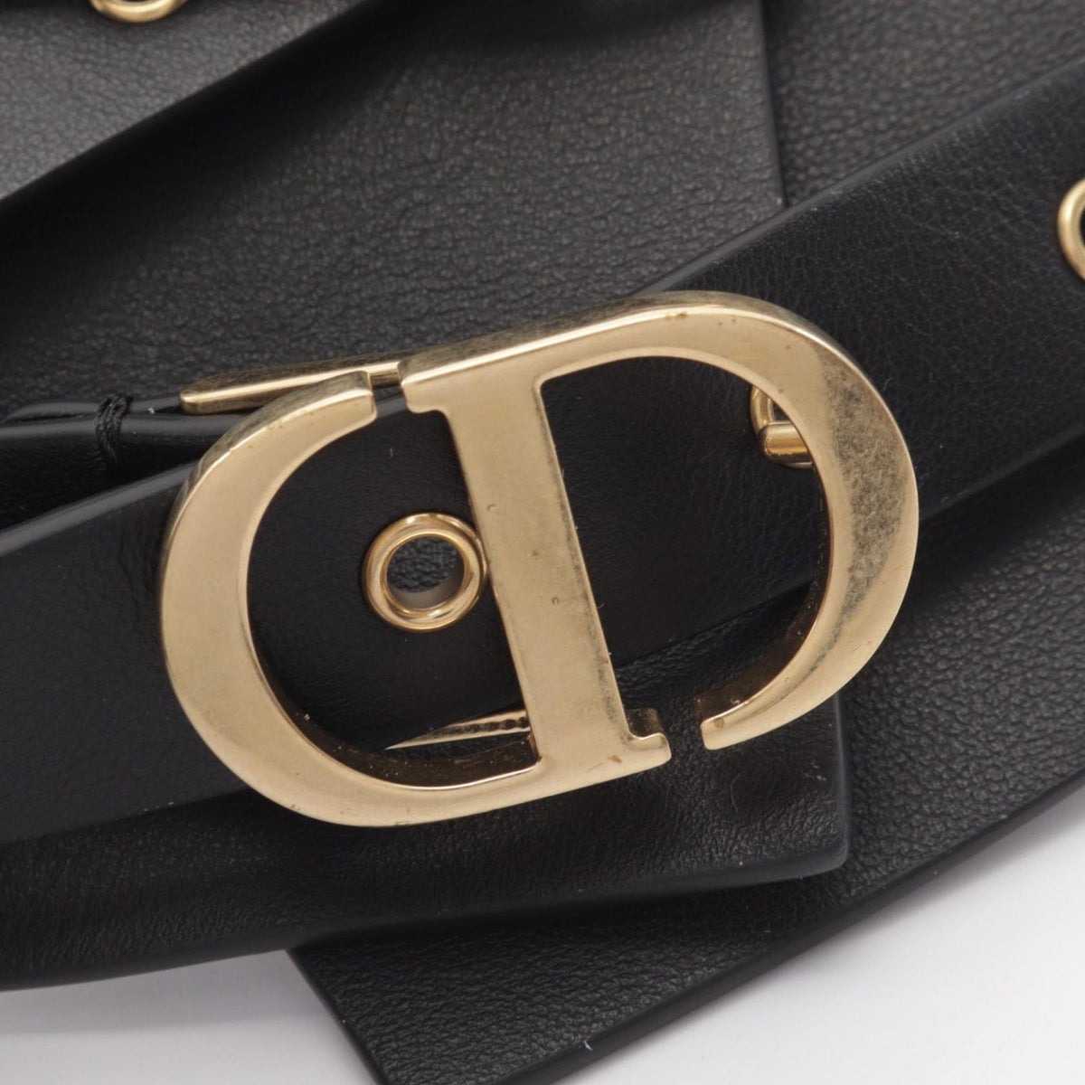 Dior Belt CD Logo Buckle Flower Embroidery Leather — view 6