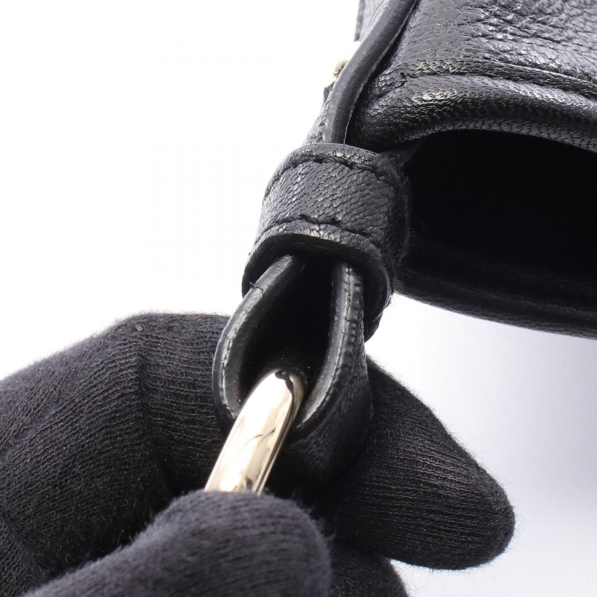 Saint Laurent Tropez Black Leather Shoulder Bag — view 6