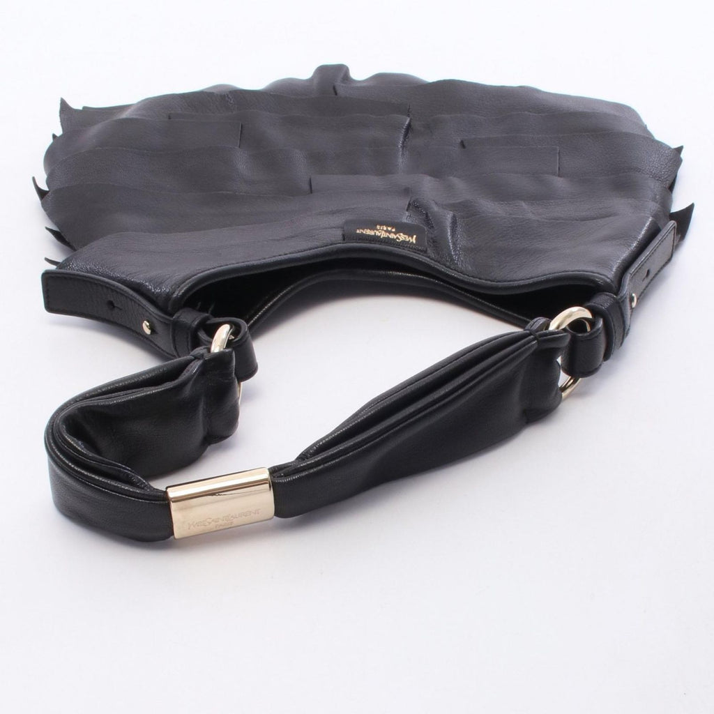 Saint Laurent Tropez Black Leather Shoulder Bag — view 7