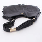 Saint Laurent Tropez Black Leather Shoulder Bag — view 7