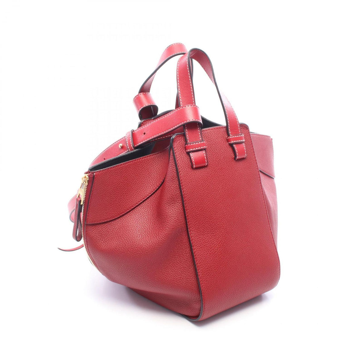 Loewe Handbag Hammock Bag Small 2-Way Wine Red Leather — view 2