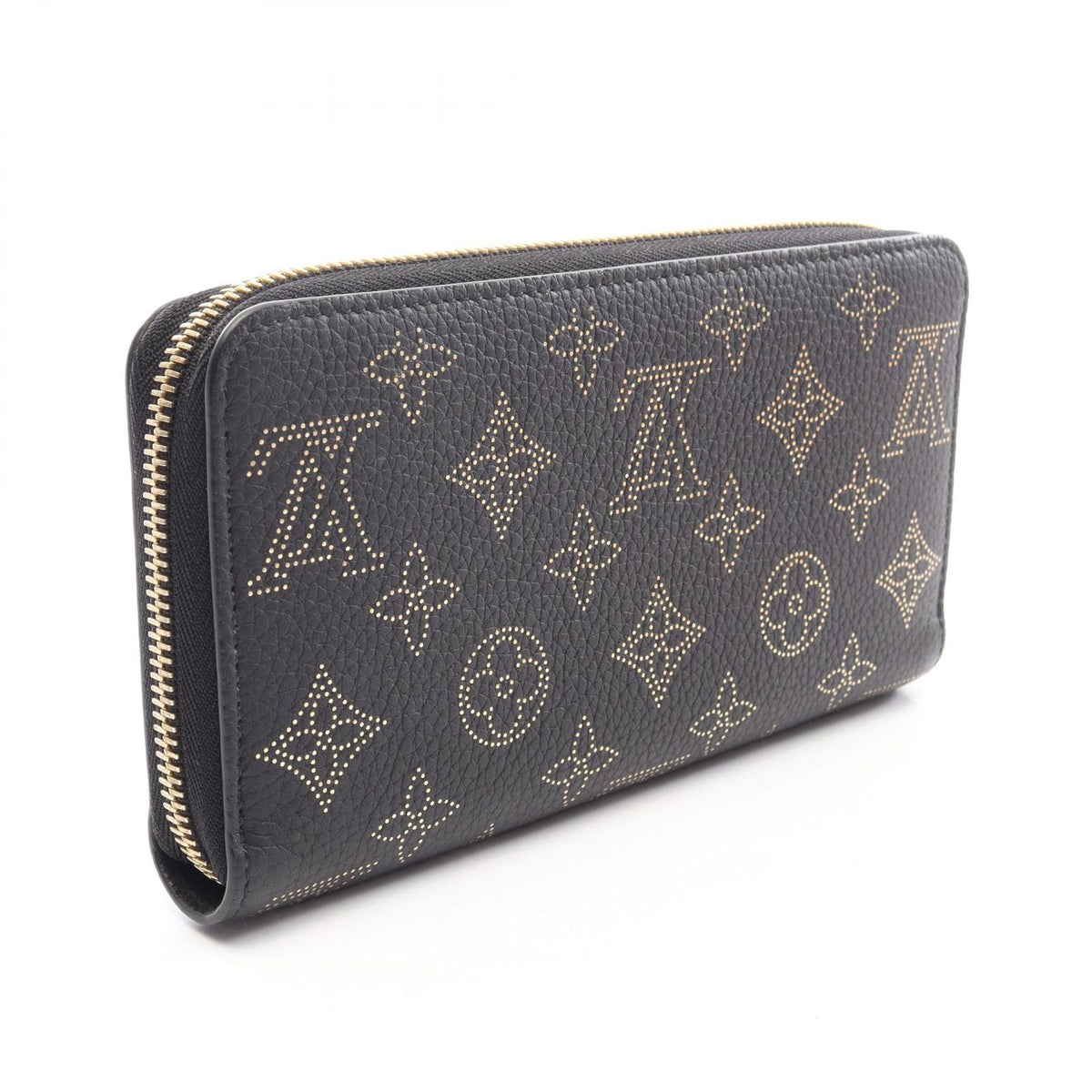 Louis Vuitton Round Wallet Zippy Noir Gold Leather — view 2