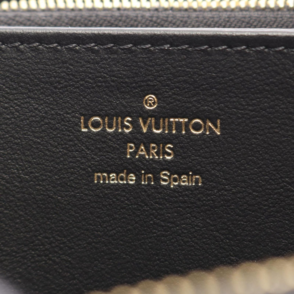 Louis Vuitton Round Wallet Zippy Noir Gold Leather — view 4