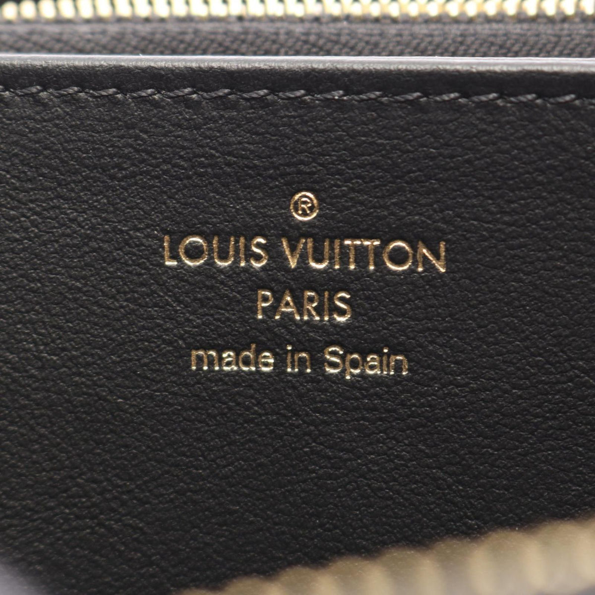 Louis Vuitton Round Wallet Zippy Noir Gold Leather — view 4