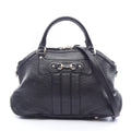 Gucci Handbag Horsebit Guccissima 2-Way Black Leather Guccissima
