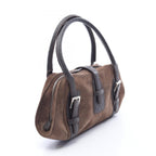 Loewe Handbag Ostrich Embossed Suede Bag — view 2