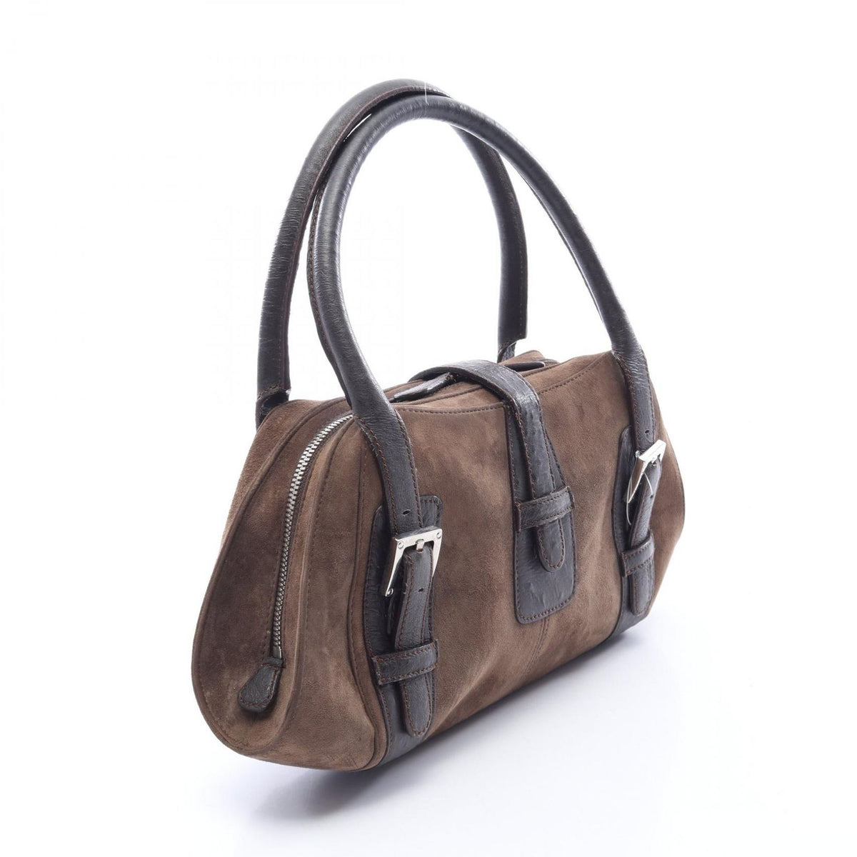 Loewe Handbag Ostrich Embossed Suede Bag — view 2