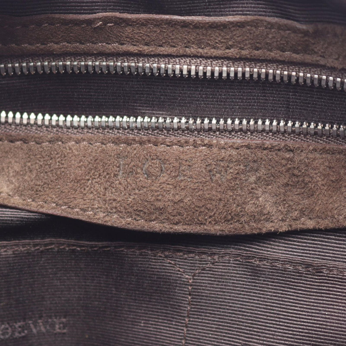 Loewe Handbag Ostrich Embossed Suede Bag — view 4