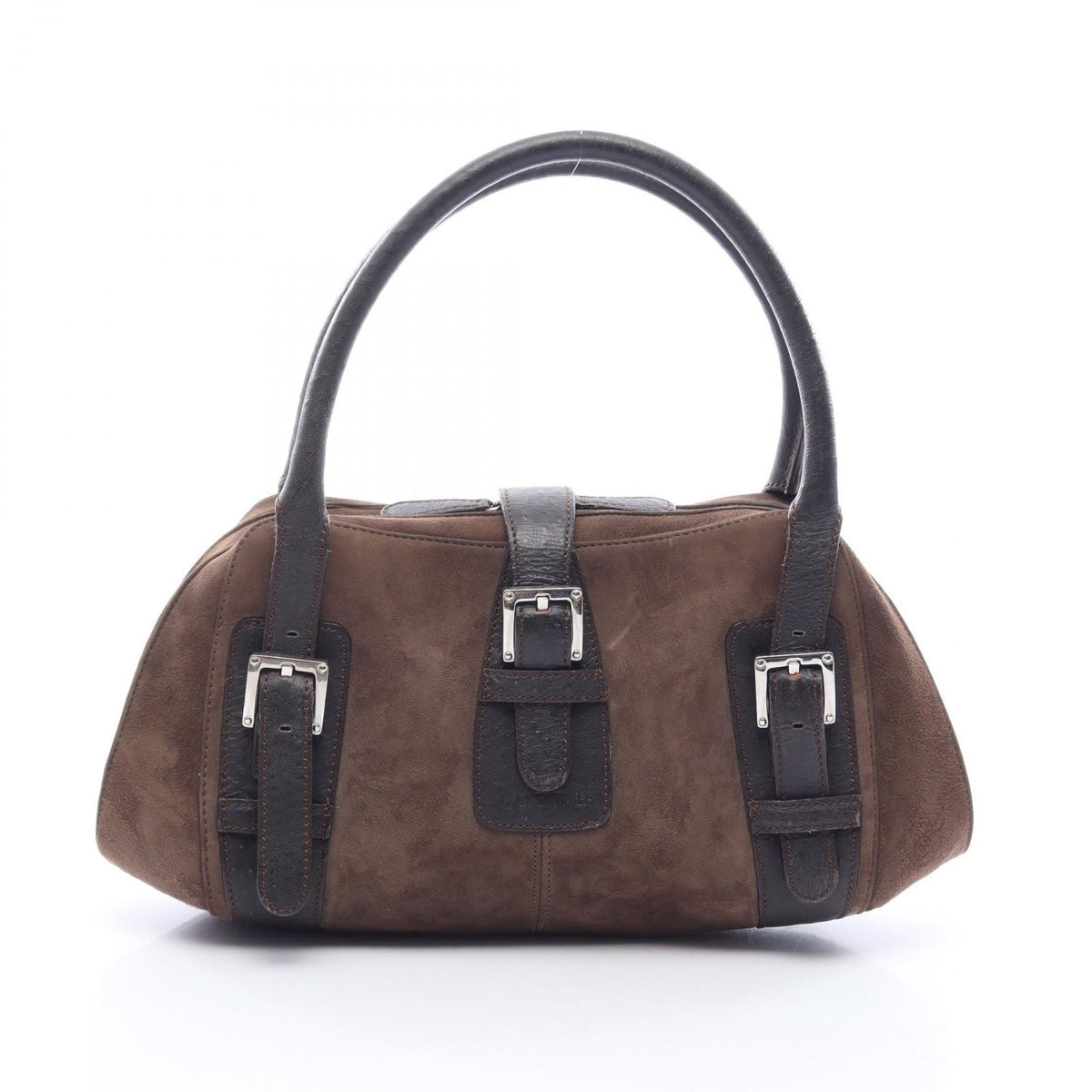 Loewe Handbag Ostrich Embossed Suede Bag