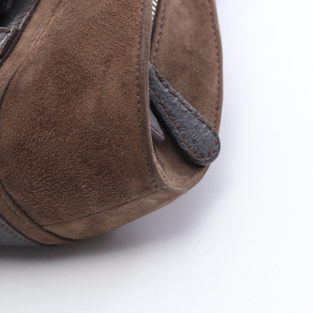 Loewe Handbag Ostrich Embossed Suede Bag — view 6