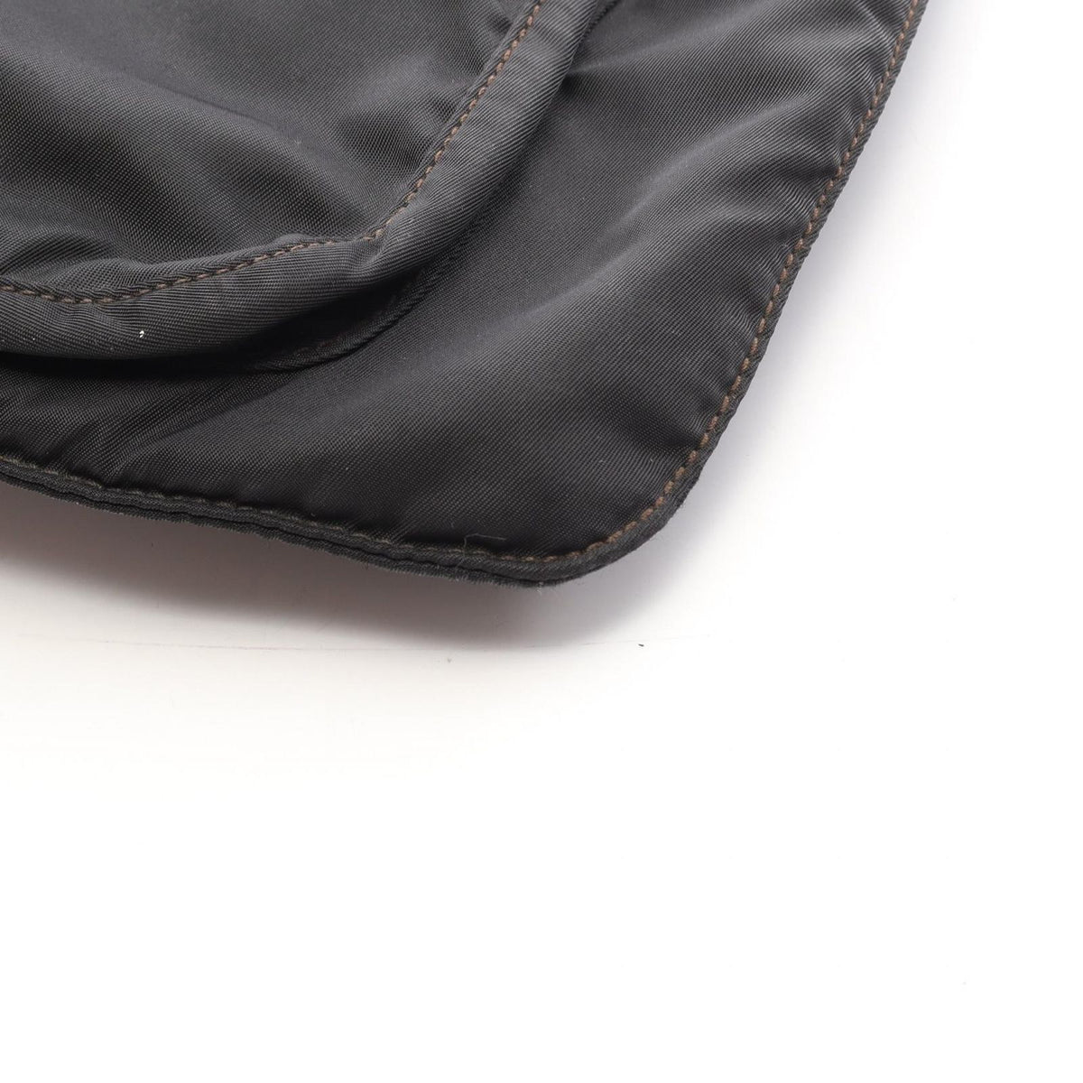 Prada Shoulder Bag Black Nylon Leather Triangle Logo — view 6