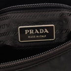 Prada Shoulder Bag Black Nylon Leather Triangle Logo — view 4