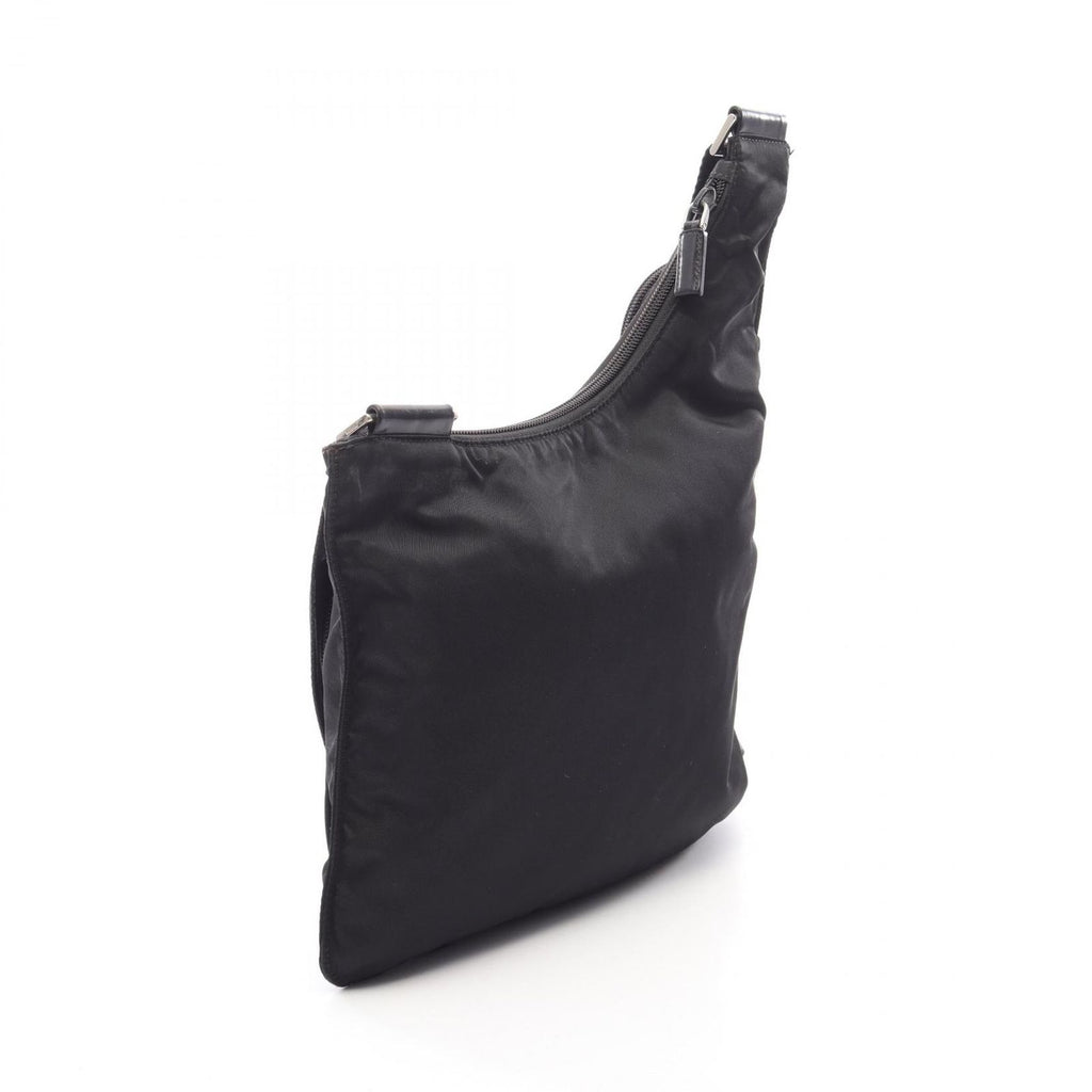 Prada Shoulder Bag Black Nylon Leather Triangle Logo — view 2