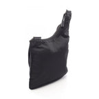 Prada Shoulder Bag Black Nylon Leather Triangle Logo — view 2