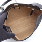 Fendi Shoulder Bag FF Black Nylon Leather — view 3