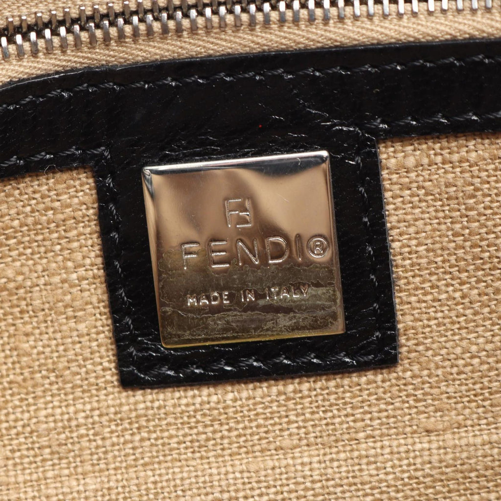 Fendi Shoulder Bag FF Black Nylon Leather — view 4