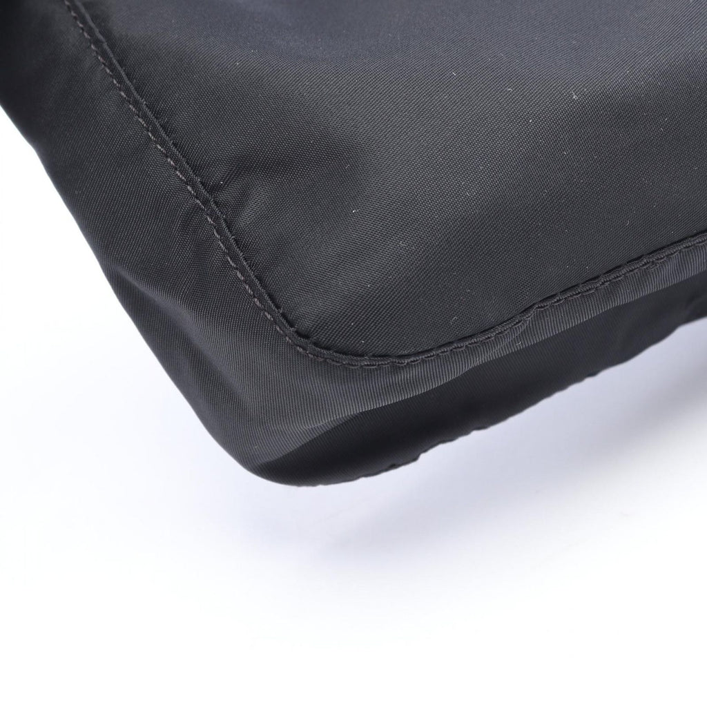 Fendi Shoulder Bag FF Black Nylon Leather — view 5