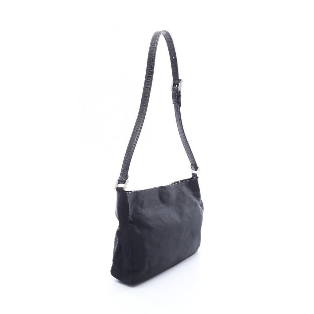 Fendi Shoulder Bag FF Black Nylon Leather — view 2