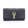 Saint Laurent Clutch Y-line Black Leather