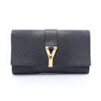 Saint Laurent Clutch Y-line Black Leather