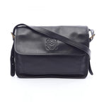 Loewe Shoulder Bag Anagram Black Leather