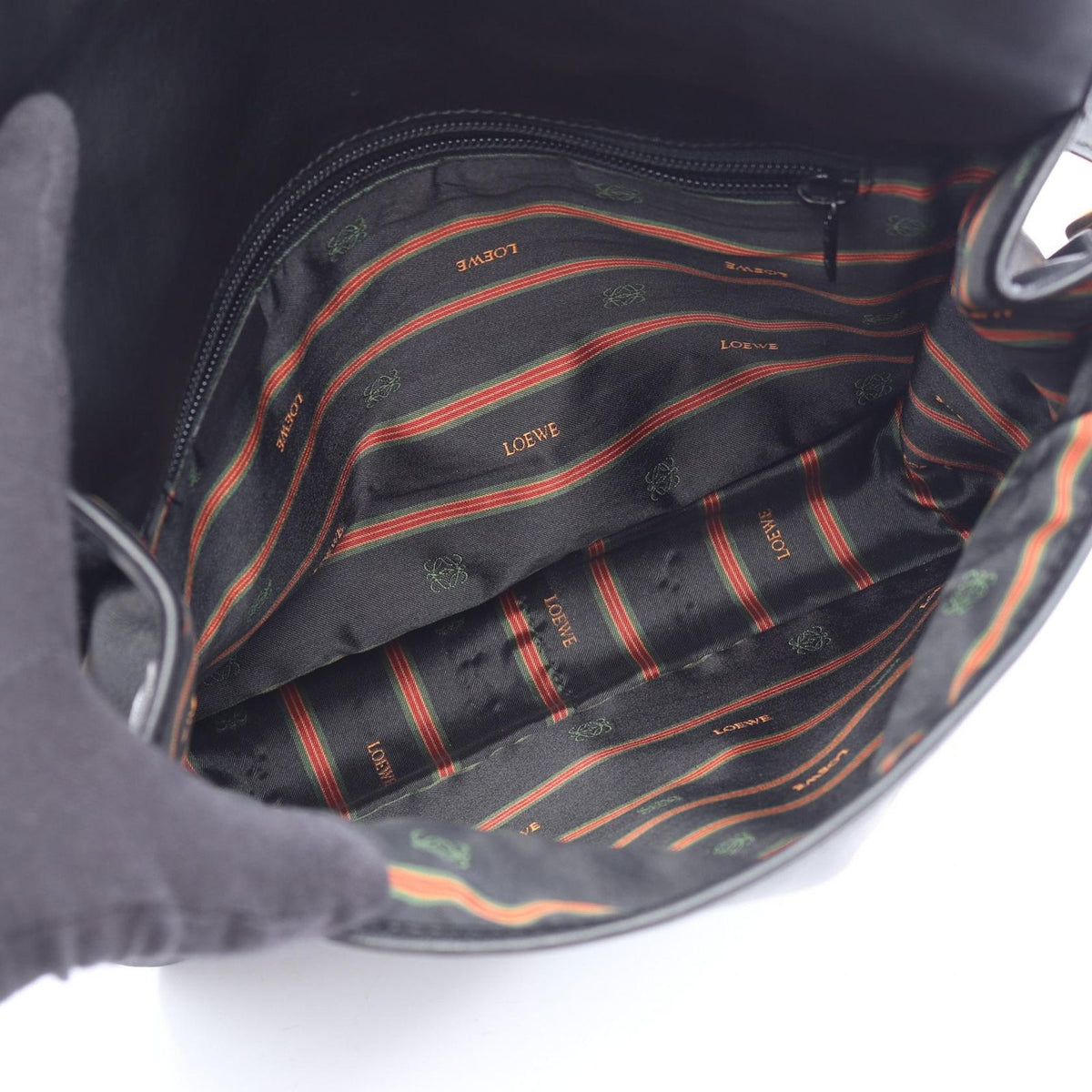 Loewe Shoulder Bag Anagram Black Leather — view 3