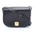Celine Shoulder Bag Gancini Black Leather