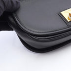 Celine Shoulder Bag Gancini Black Leather — view 7