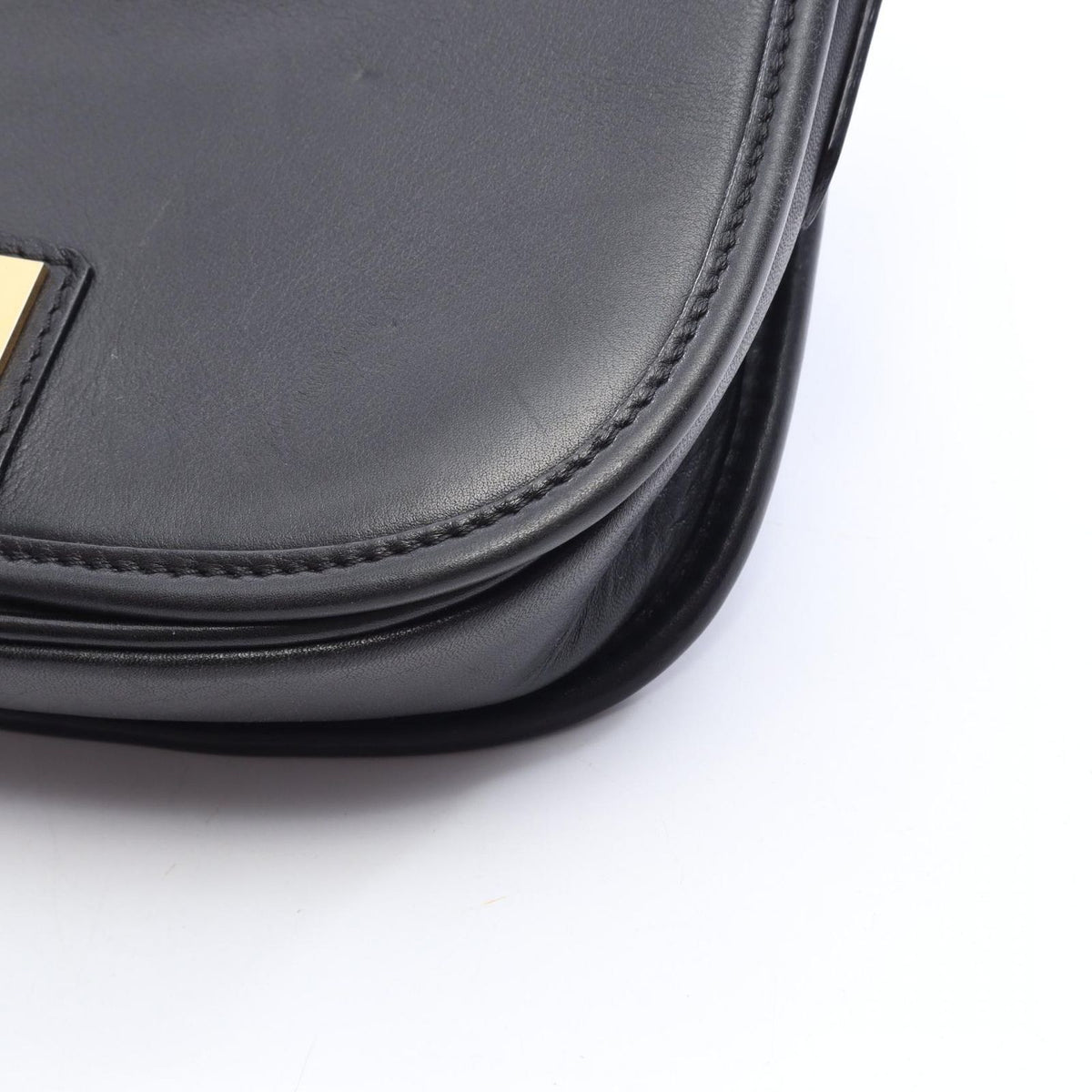 Celine Shoulder Bag Gancini Black Leather — view 8