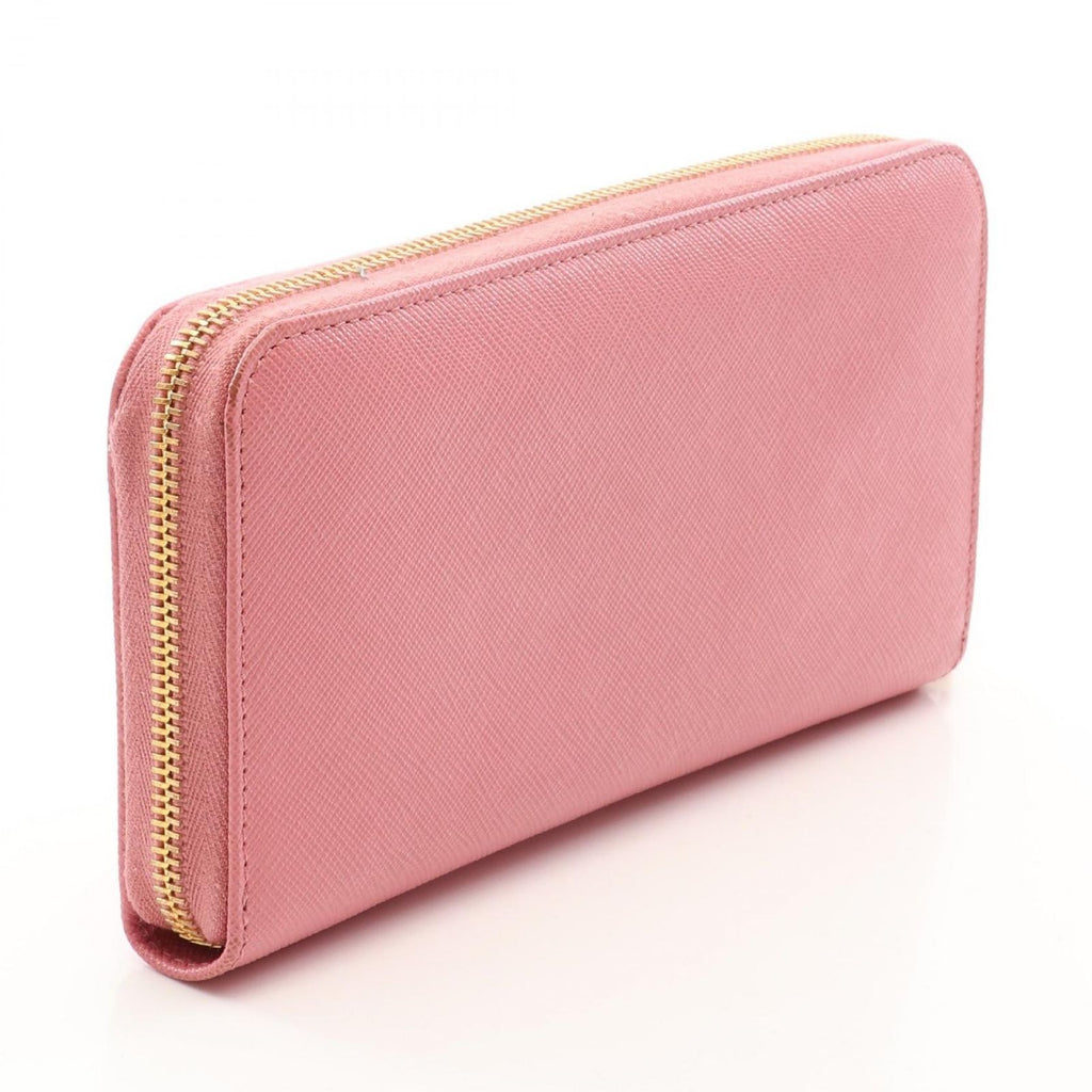Prada Round Wallet Ribbon Pink Saffiano Leather — view 2