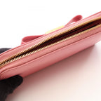 Prada Round Wallet Ribbon Pink Saffiano Leather — view 7
