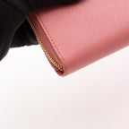 Prada Round Wallet Ribbon Pink Saffiano Leather — view 8