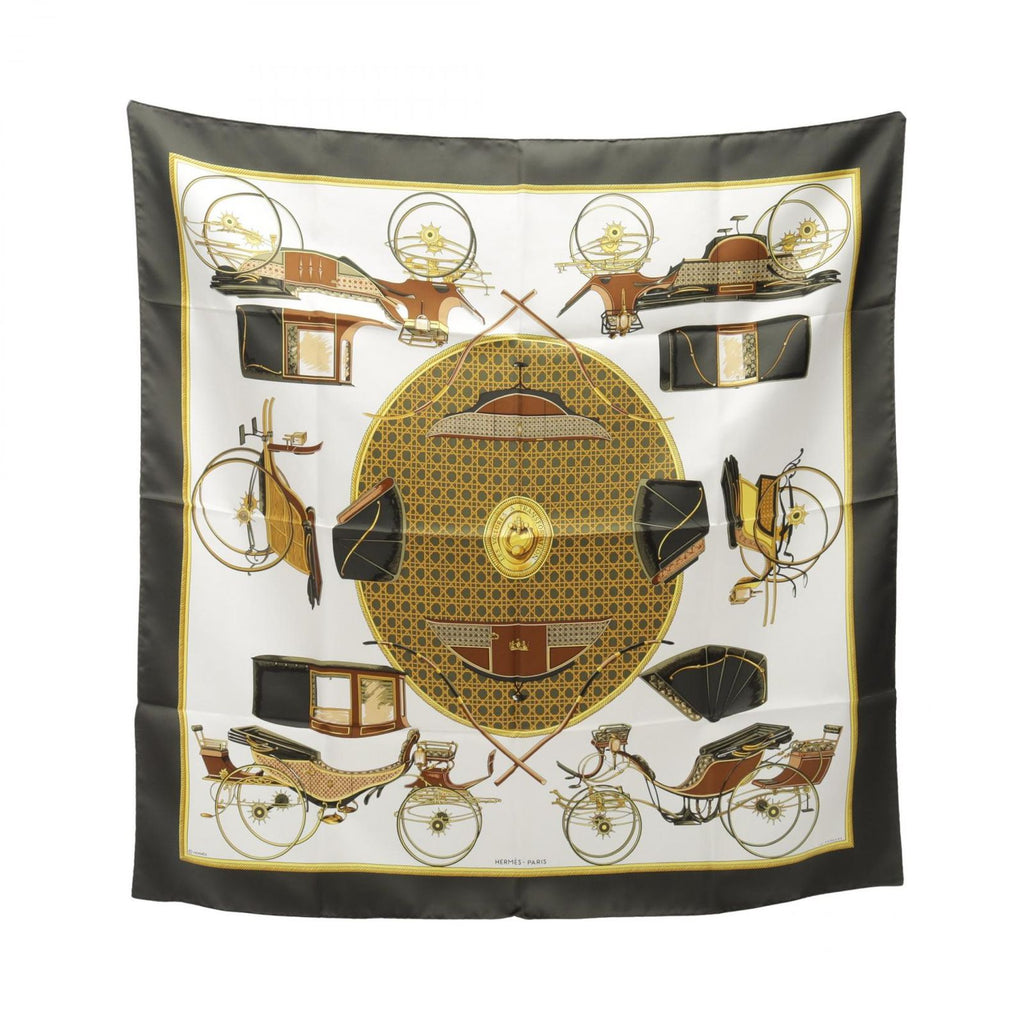 Hermes Scarf Carre 90 les Voitures Transformation Silk