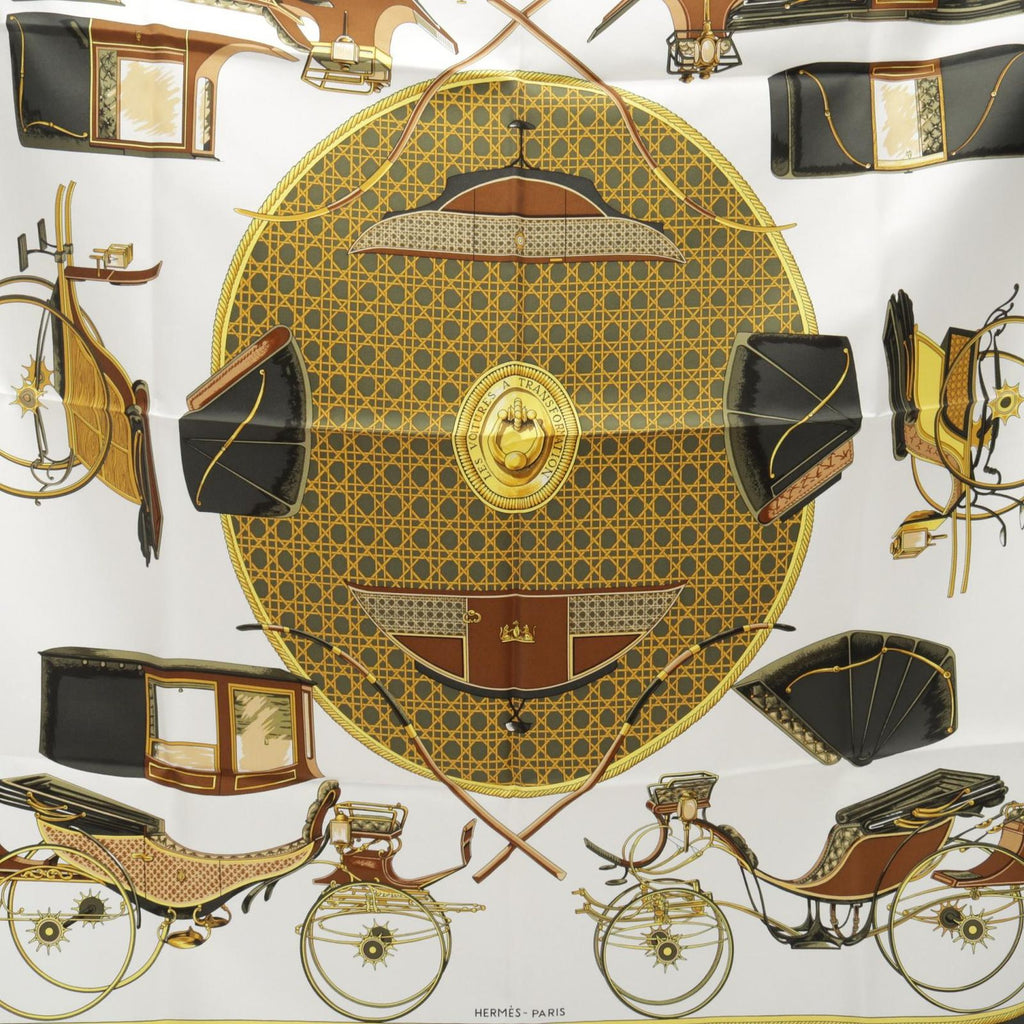 Hermes Scarf Carre 90 les Voitures Transformation Silk — view 4