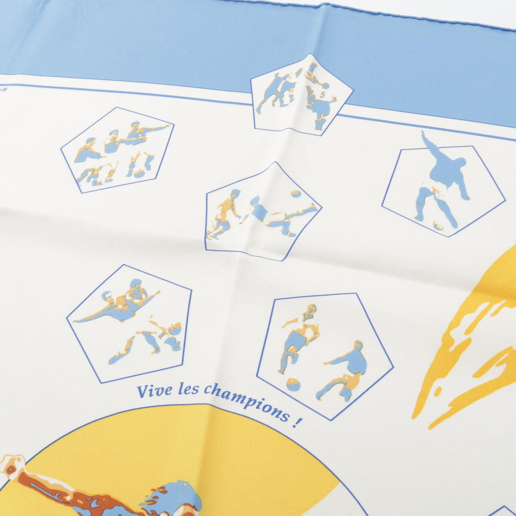 Hermes Scarf Carre 90 Vive les Champions Silk — view 5