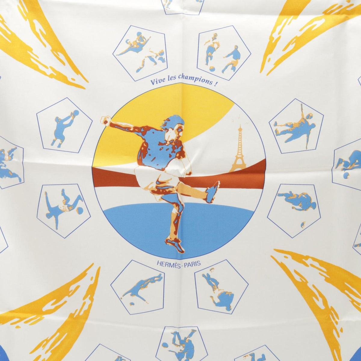 Hermes Scarf Carre 90 Vive les Champions Silk — view 4