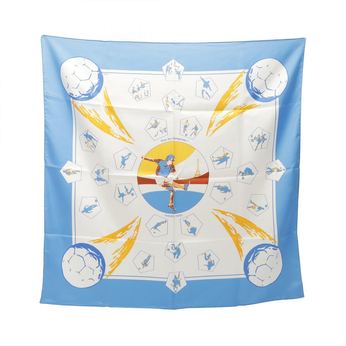Hermes Scarf Carre 90 Vive les Champions Silk