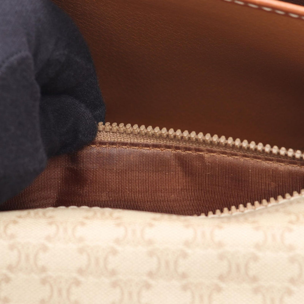Celine Shoulder Bag Macadam Brown Leather — view 5