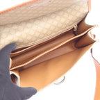 Celine Shoulder Bag Macadam Brown Leather — view 3