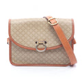 Celine Shoulder Bag Macadam Brown Leather