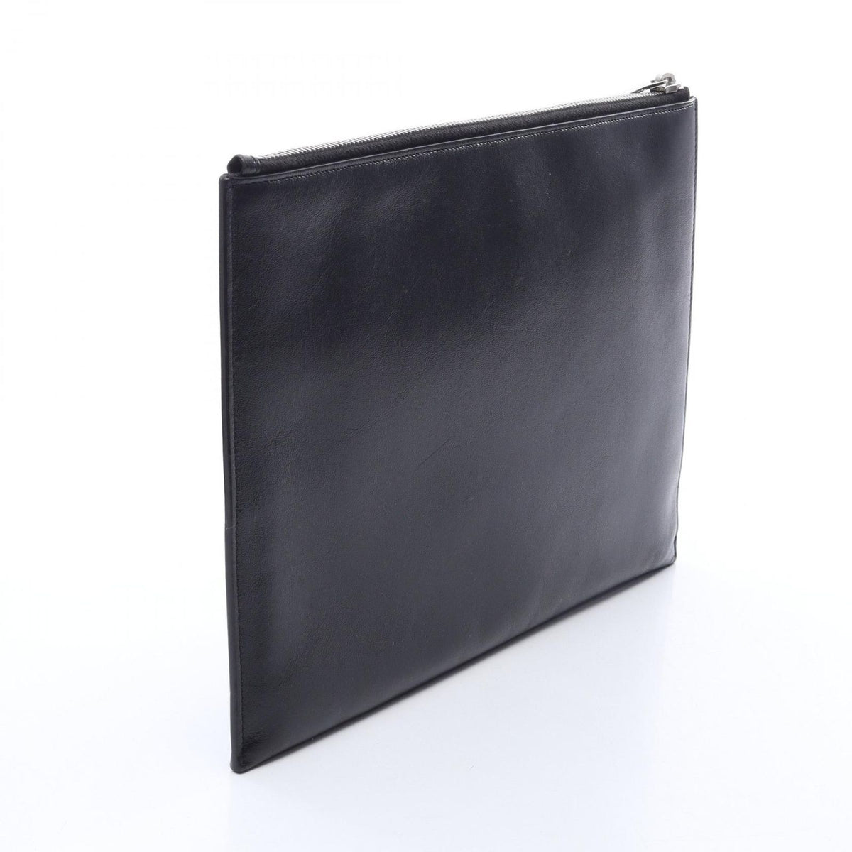Saint Laurent Paris Clutch Mini Zip Tablet Sleeve Star Black Silver Leather — view 2