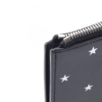 Saint Laurent Paris Clutch Mini Zip Tablet Sleeve Star Black Silver Leather — view 8