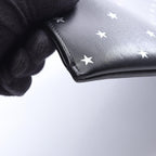 Saint Laurent Paris Clutch Mini Zip Tablet Sleeve Star Black Silver Leather — view 6