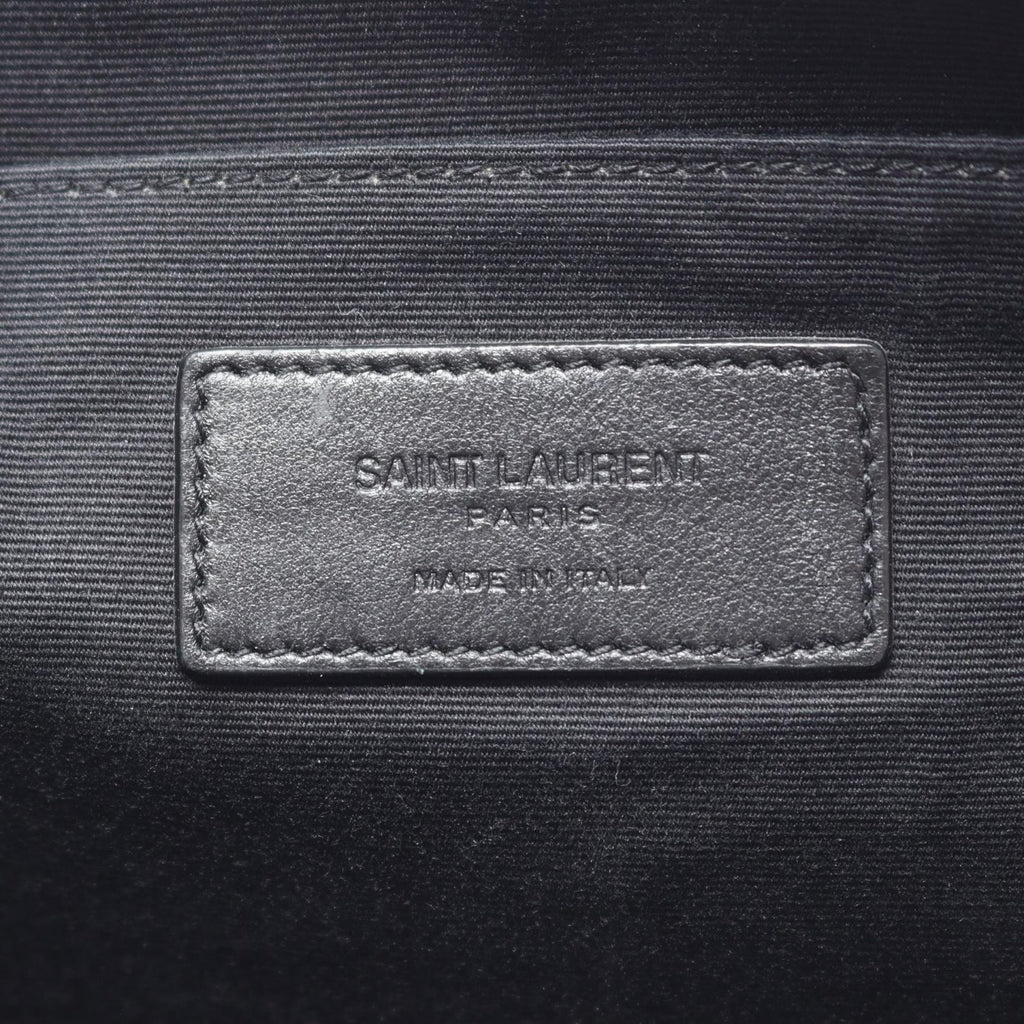Saint Laurent Paris Clutch Mini Zip Tablet Sleeve Star Black Silver Leather — view 4